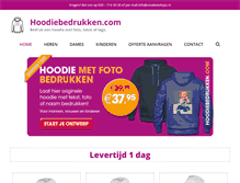 Tablet Screenshot of hoodiebedrukken.com